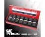 1/2" Dr 7PC Swivel Shallow Air Impact Univ-Joint Socket SAE Tools Set 